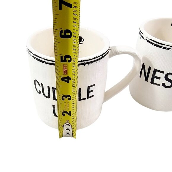 Pier 1 Imports CUDDLE UP & NEST 20 Oz Ironstone Coffee Tea Mugs – Set of 2 - Picture 9 of 14